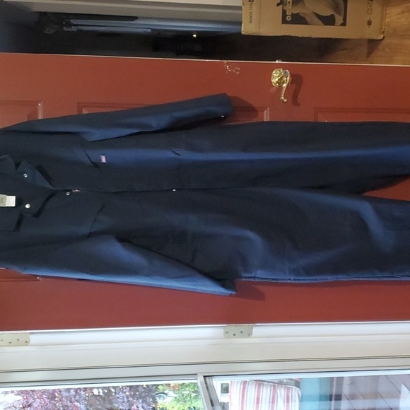 Dickies LS coverall 2XLT Navy Blue zippers and snaps like new - Picture 5 of 15